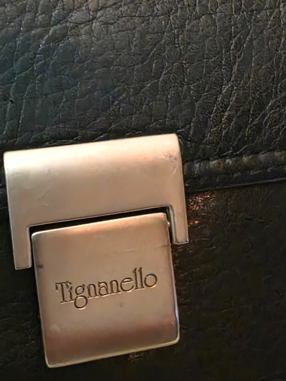 Vintage Tignanello Black Leather Wallet Snap Flap Soft Glove Leather Large Long